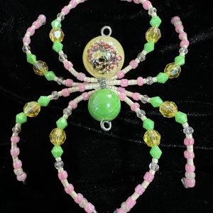 Halloween themed beaded spider decoration