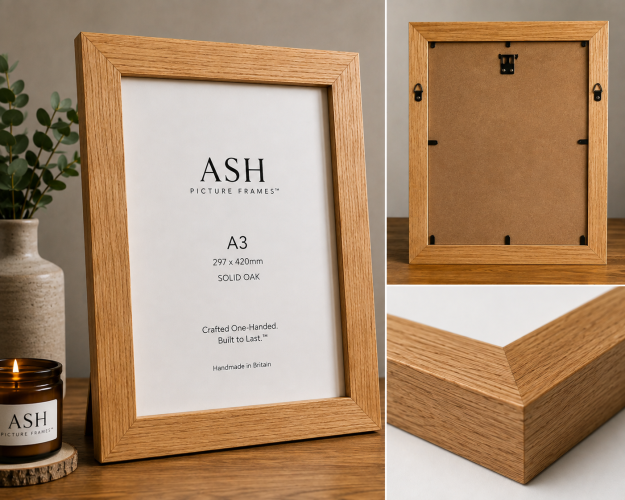 A3 Handmade Solid Oak Picture Frame