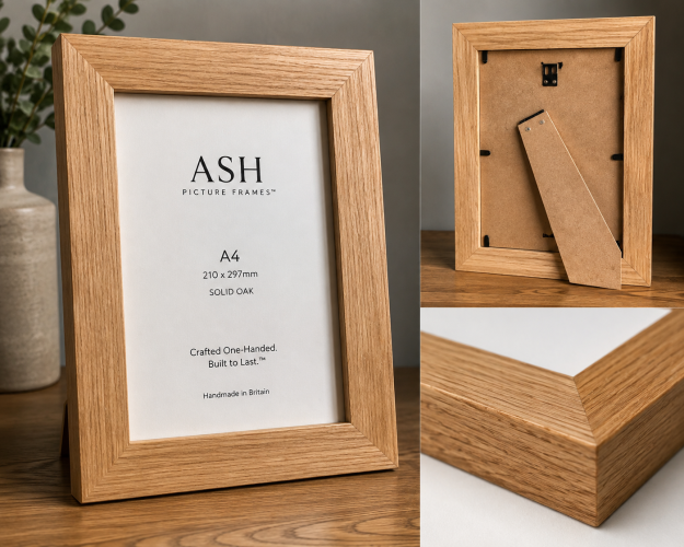 A4 Handmade Solid Oak Picture Frame