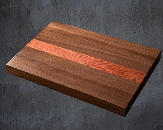 Luxury Walnut & Pink Ivory Chopping Board 50cm x 30cm UK | Handmade Hardwood Board